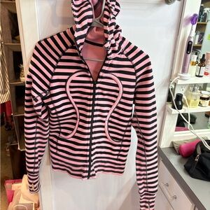 lululemon athletica Pink and Black Striped Jacket